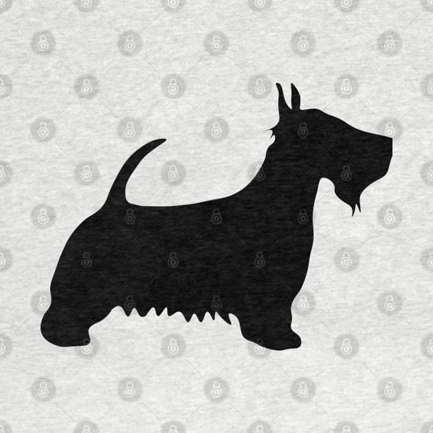 Scottish Terrier Dog Silhouette - Black by MacPean